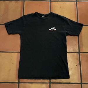 VINTAGE 2001 WWE WWF NEW YORK EMBROIDERED BLACK T-SHIRT SIZE XL